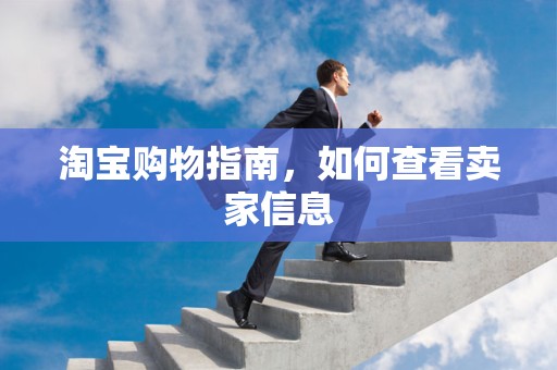 淘宝购物指南，如何查看卖家信息