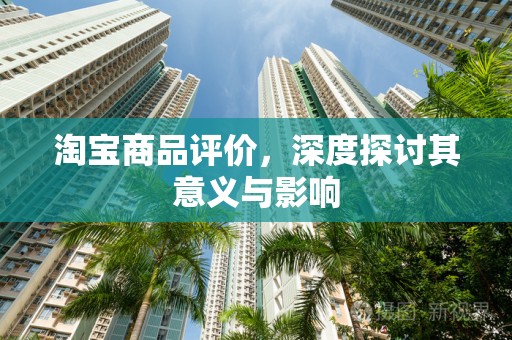 淘宝商品评价，深度探讨其意义与影响