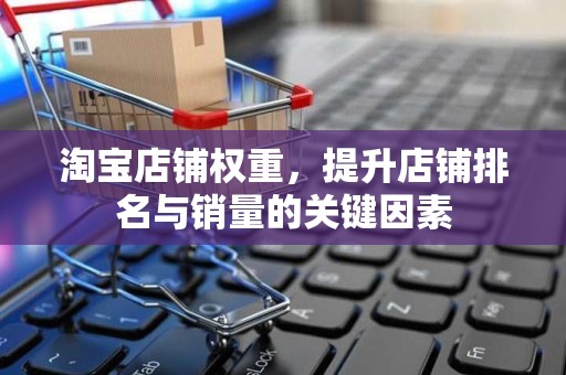 淘宝店铺权重，提升店铺排名与销量的关键因素