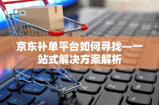京东补单平台如何寻找—一站式解决方案解析