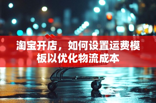 淘宝开店，如何设置运费模板以优化物流成本