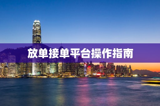 放单接单平台操作指南