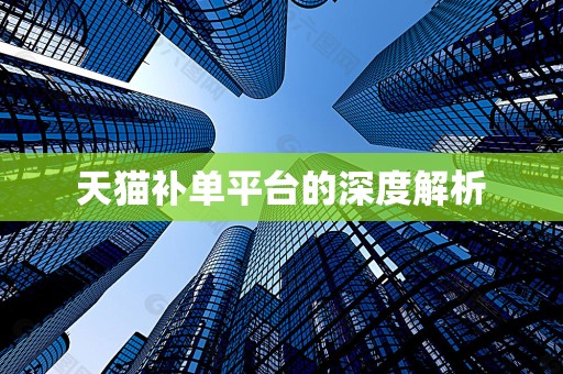 天猫补单平台的深度解析
