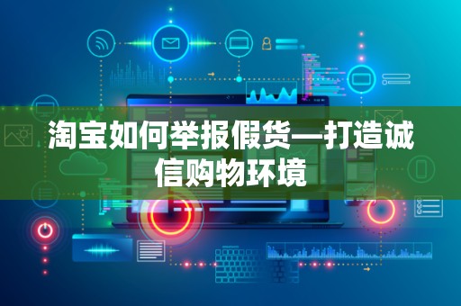 淘宝如何举报假货—打造诚信购物环境