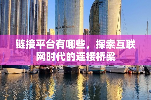链接平台有哪些，探索互联网时代的连接桥梁
