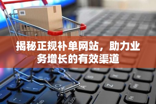 揭秘正规补单网站，助力业务增长的有效渠道