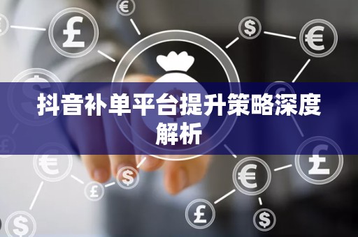 抖音补单平台提升策略深度解析
