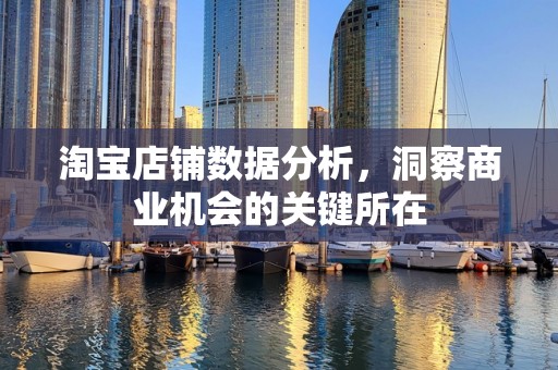 淘宝店铺数据分析，洞察商业机会的关键所在