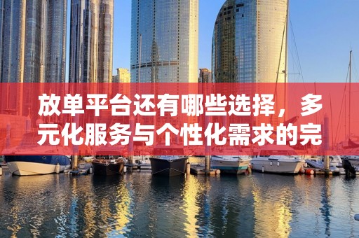 放单平台还有哪些选择，多元化服务与个性化需求的完美结合