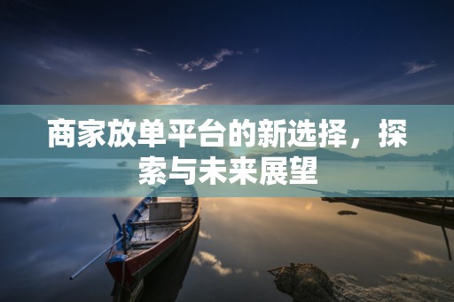 商家放单平台的新选择，探索与未来展望
