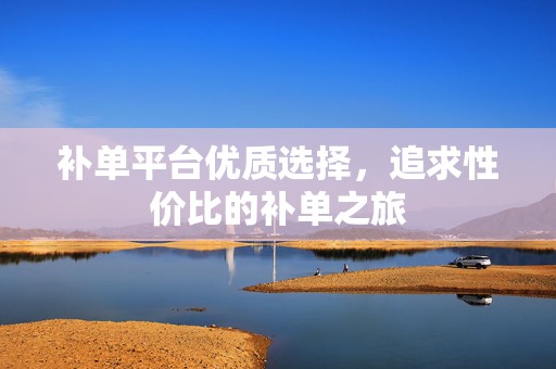 补单平台优质选择，追求性价比的补单之旅