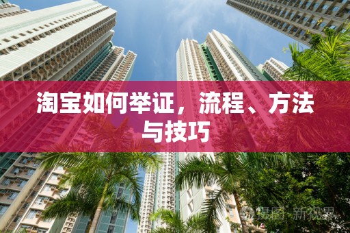 淘宝如何举证，流程、方法与技巧