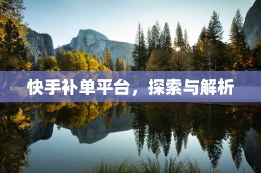 快手补单平台，探索与解析