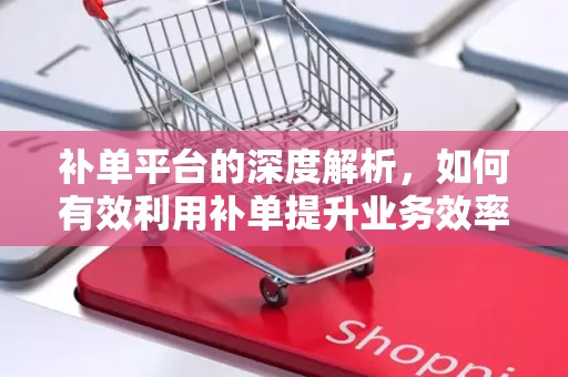 补单平台的深度解析，如何有效利用补单提升业务效率