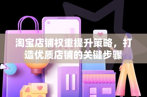 淘宝店铺权重提升策略，打造优质店铺的关键步骤