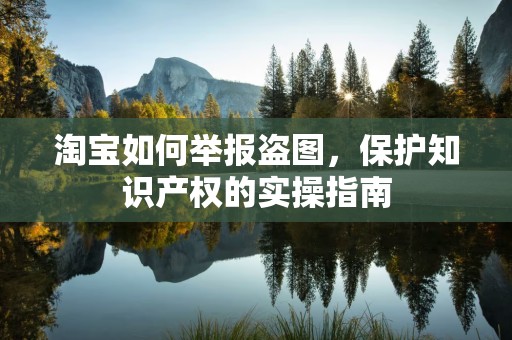 淘宝如何举报盗图，保护知识产权的实操指南