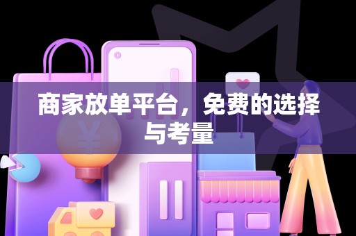 商家放单平台，免费的选择与考量
