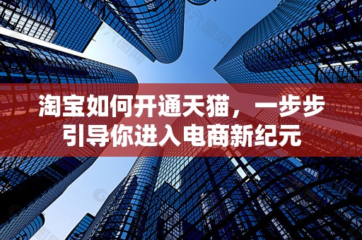 淘宝如何开通天猫，一步步引导你进入电商新纪元