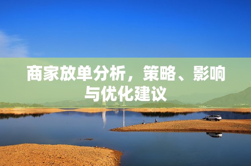 商家放单分析，策略、影响与优化建议