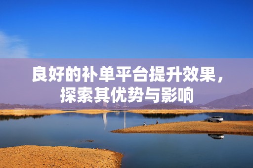 良好的补单平台提升效果，探索其优势与影响