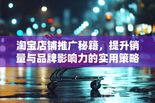 淘宝店铺推广秘籍，提升销量与品牌影响力的实用策略