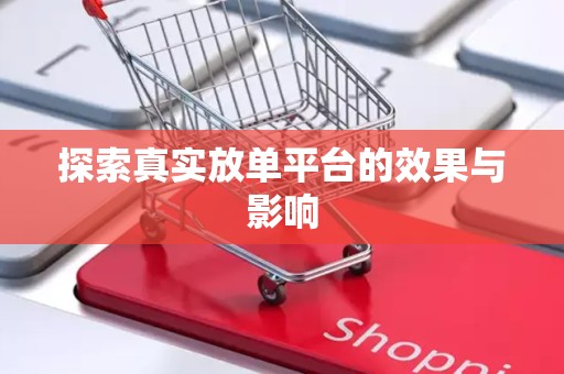 探索真实放单平台的效果与影响