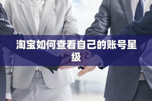 淘宝如何查看自己的账号星级