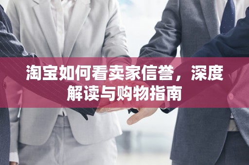 淘宝如何看卖家信誉，深度解读与购物指南