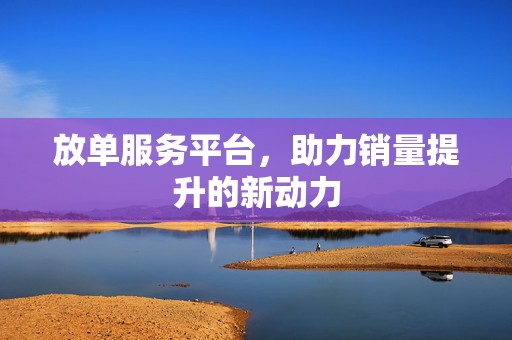 放单服务平台，助力销量提升的新动力