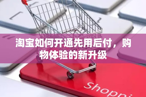 淘宝如何开通先用后付，购物体验的新升级