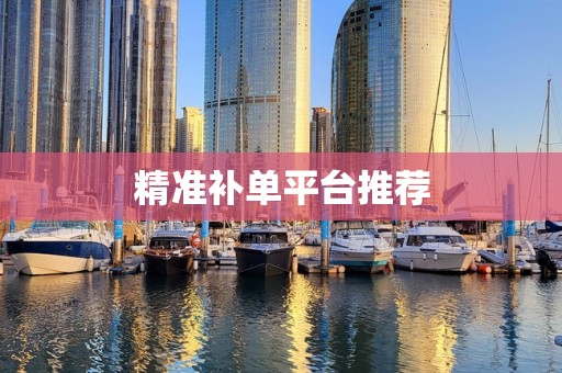 精准补单平台推荐