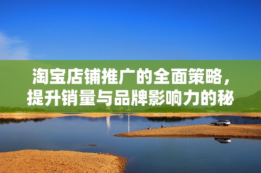 淘宝店铺推广的全面策略，提升销量与品牌影响力的秘籍