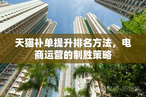 天猫补单提升排名方法，电商运营的制胜策略