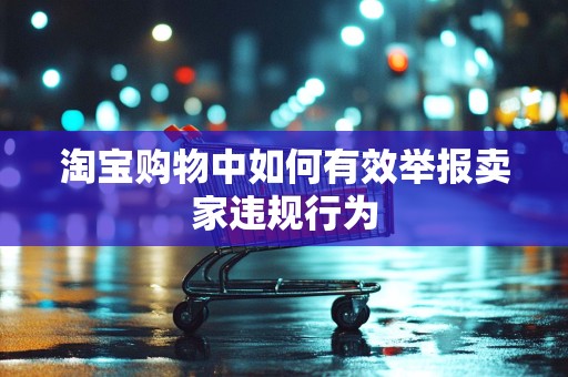 淘宝购物中如何有效举报卖家违规行为