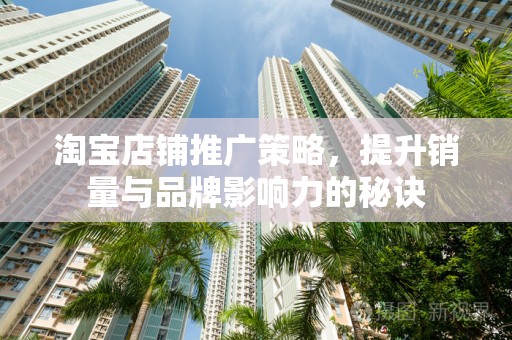淘宝店铺推广策略，提升销量与品牌影响力的秘诀