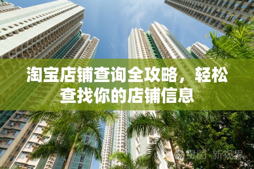 淘宝店铺查询全攻略，轻松查找你的店铺信息