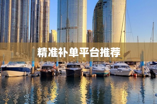 精准补单平台推荐
