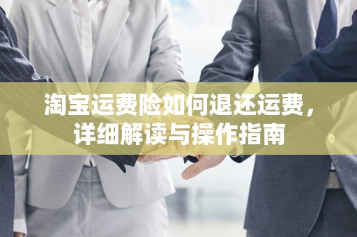 淘宝运费险如何退还运费，详细解读与操作指南
