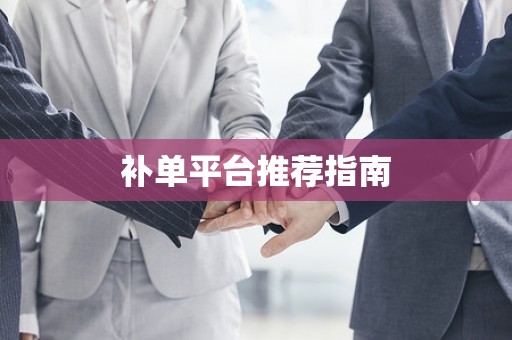 补单平台推荐指南
