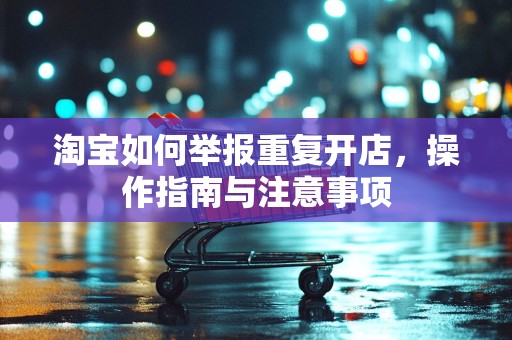 淘宝如何举报重复开店，操作指南与注意事项