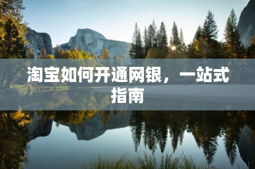 淘宝如何开通网银，一站式指南