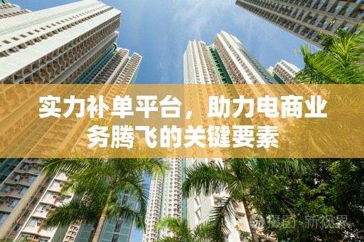 实力补单平台，助力电商业务腾飞的关键要素