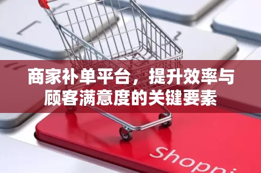 商家补单平台，提升效率与顾客满意度的关键要素