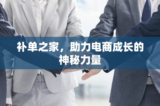 补单之家，助力电商成长的神秘力量