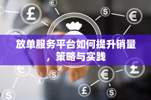 放单服务平台如何提升销量，策略与实践