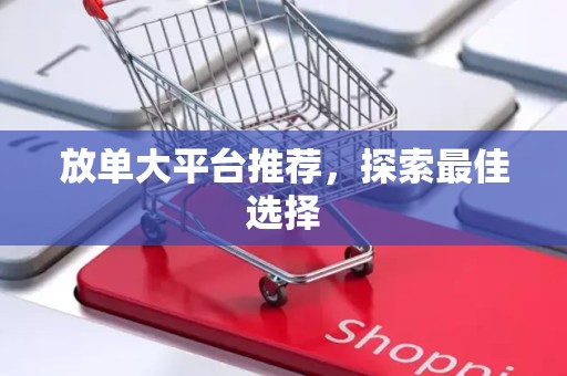 放单大平台推荐，探索最佳选择