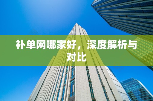 补单网哪家好，深度解析与对比