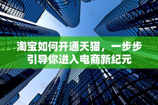 淘宝如何开通天猫，一步步引导你进入电商新纪元