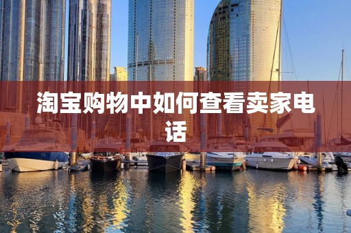 淘宝购物中如何查看卖家电话