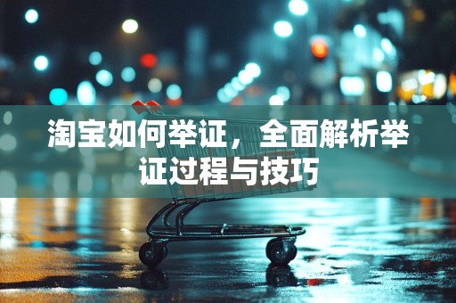 淘宝如何举证，全面解析举证过程与技巧